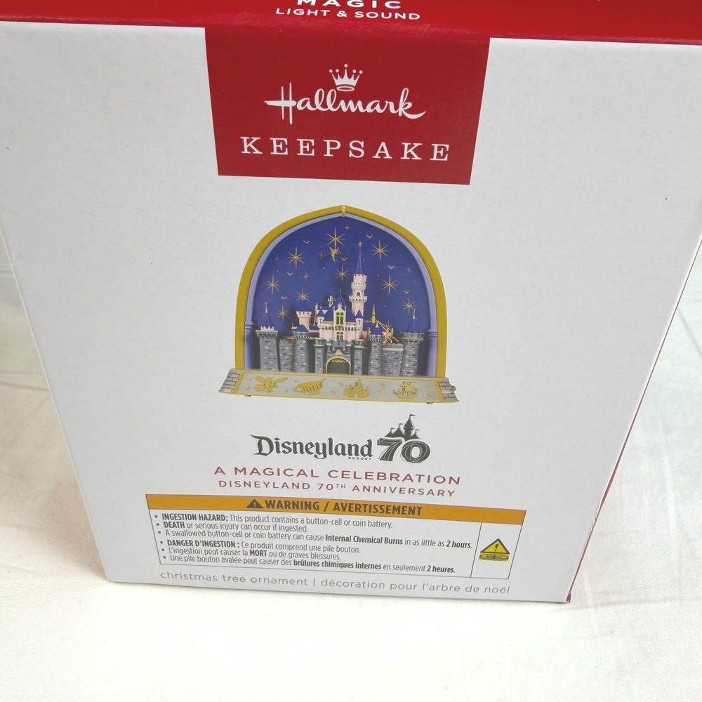 Hallmark Ornament Disneyland 70th Anniversary Castle‎ MAGIC Light Sound 2025 NIB